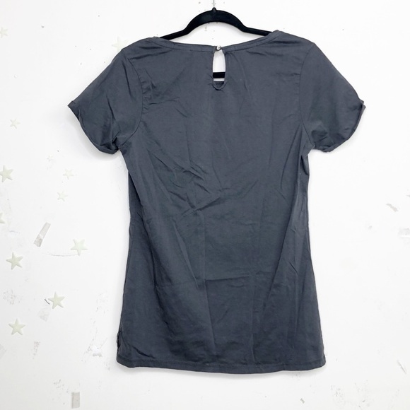 𝅺Scotch & Soda Maison Scotch Les Bon Vivants dark gray graphic T-shirt - Picture 4 of 11